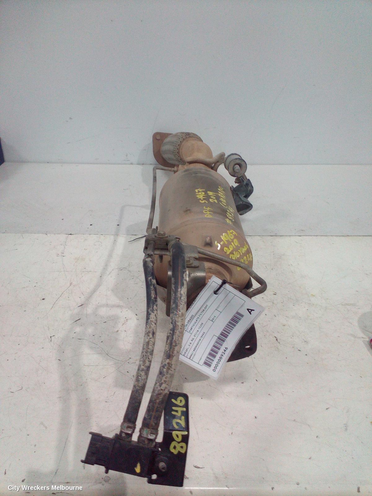 HOLDEN COLORADO 2019 Particulate Filter/Dpf