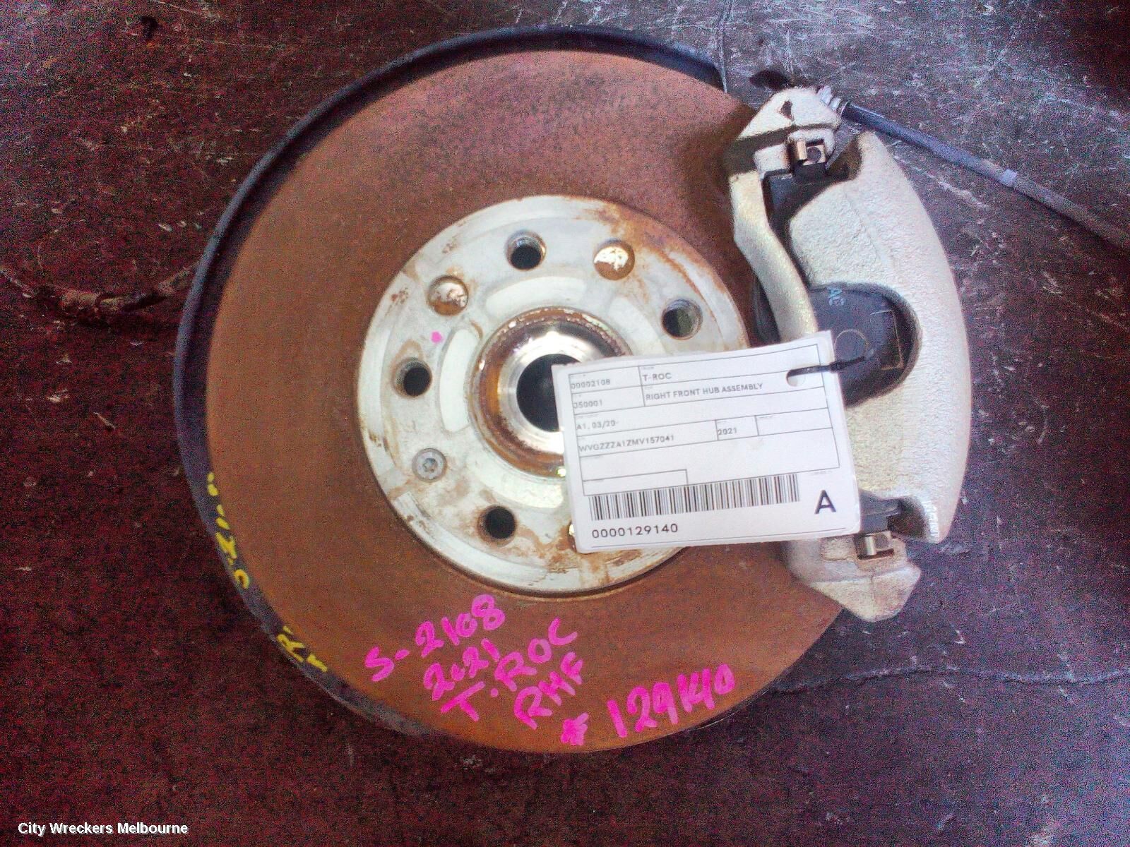 VOLKSWAGEN T-ROC 2021 Right Front Hub Assembly