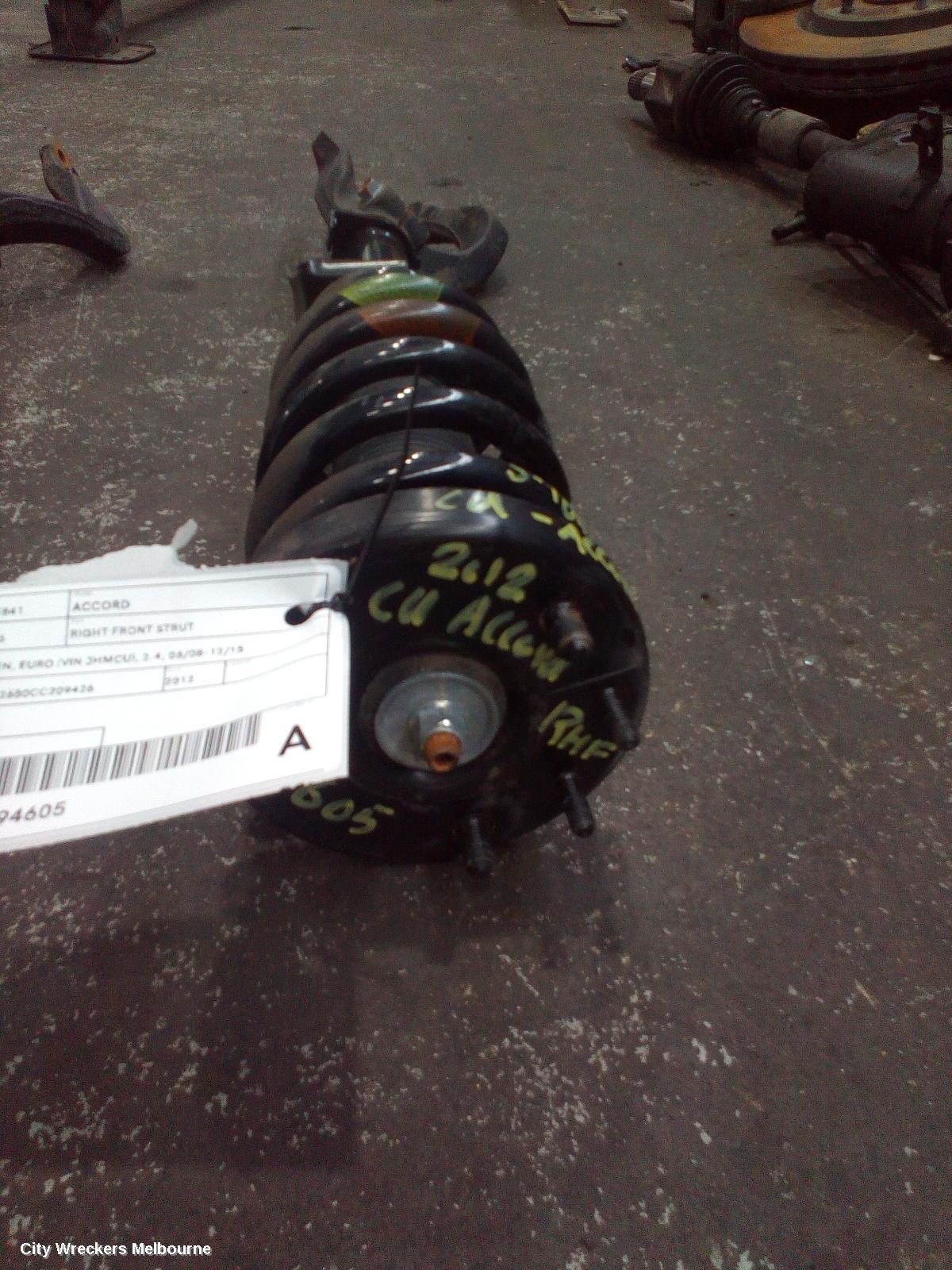 HONDA ACCORD 2012 Right Front Strut