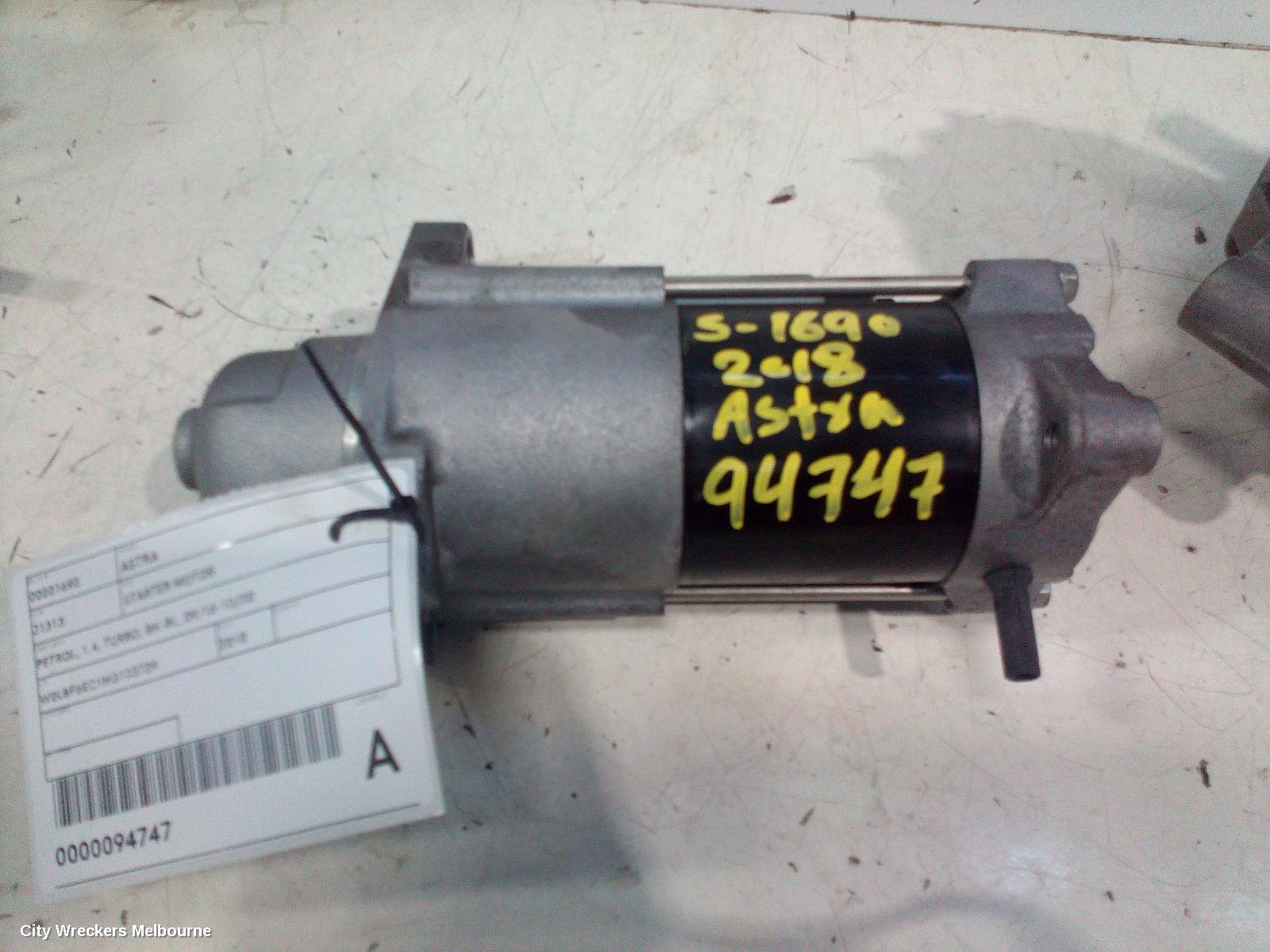 HOLDEN ASTRA 2018 Starter