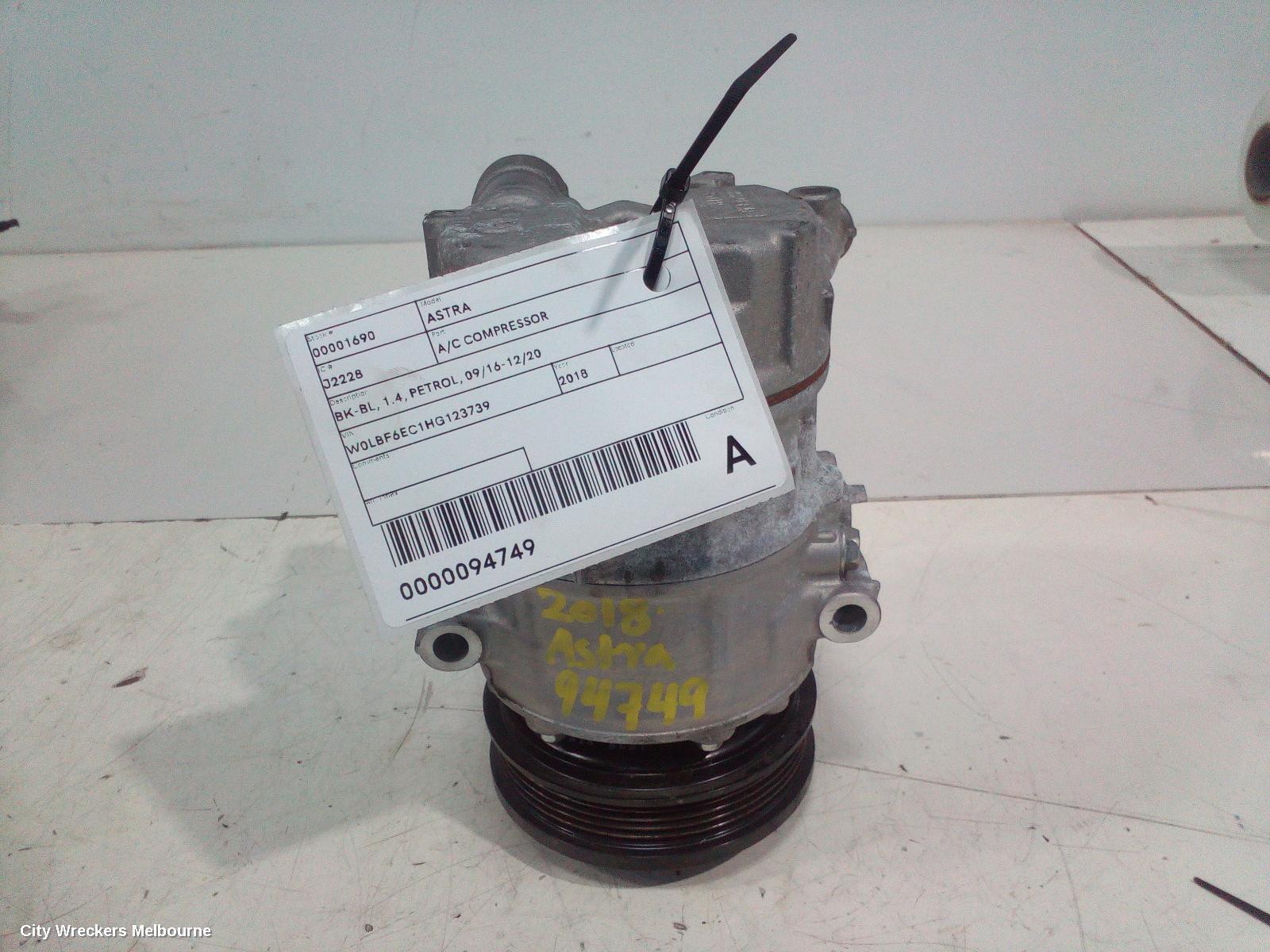 HOLDEN ASTRA 2018 A/C Compressor