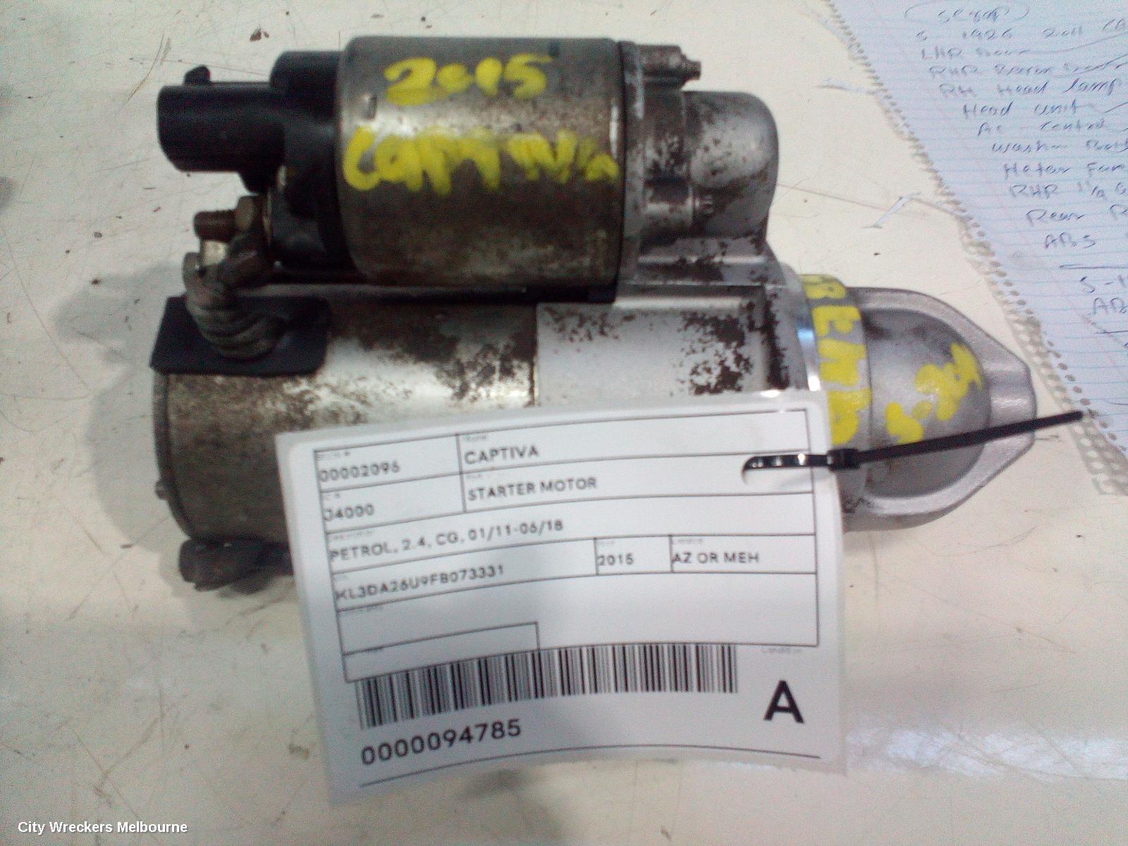 HOLDEN CAPTIVA 2015 Starter