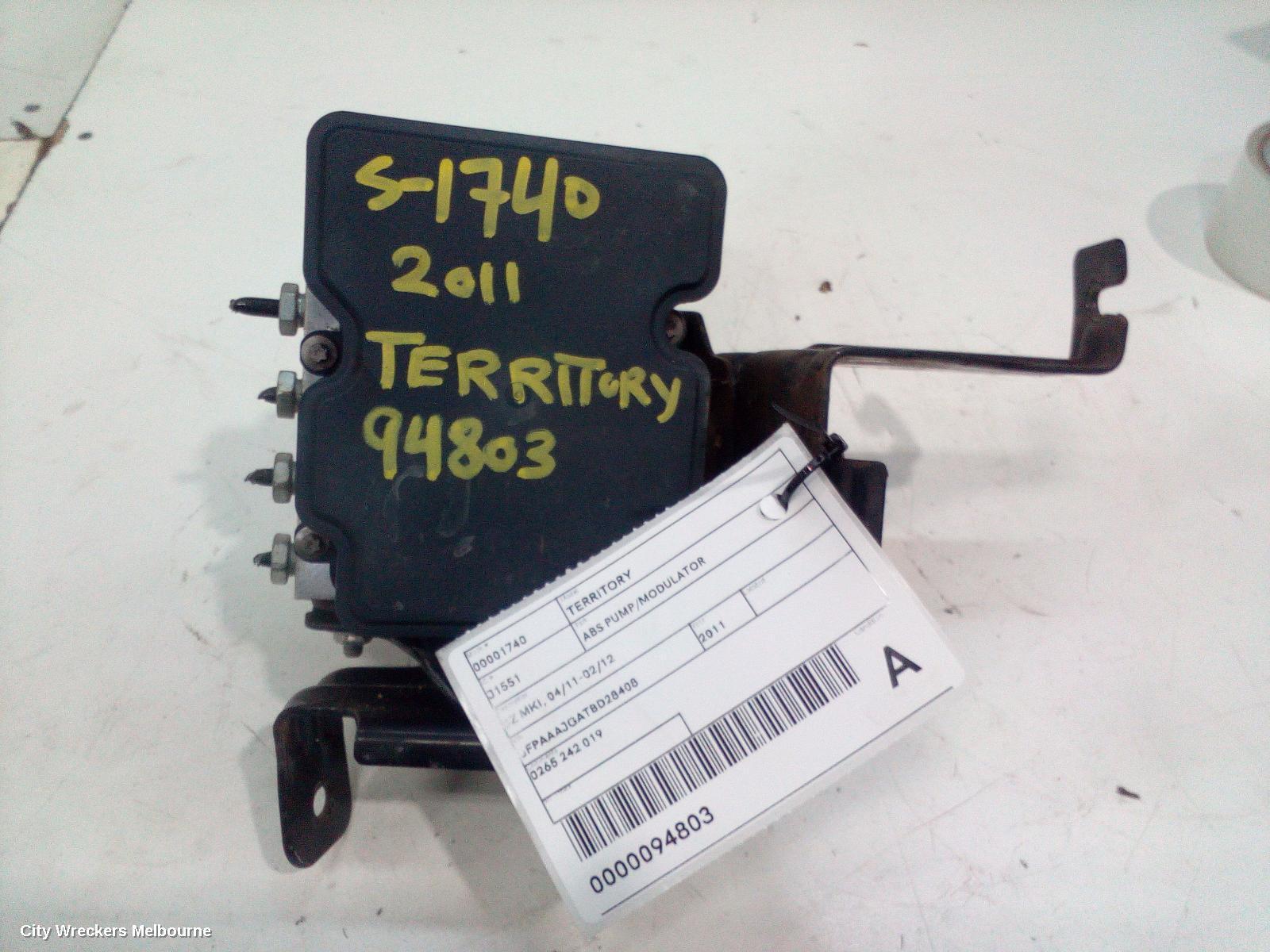 FORD TERRITORY 2011 Abs Pump/Modulator