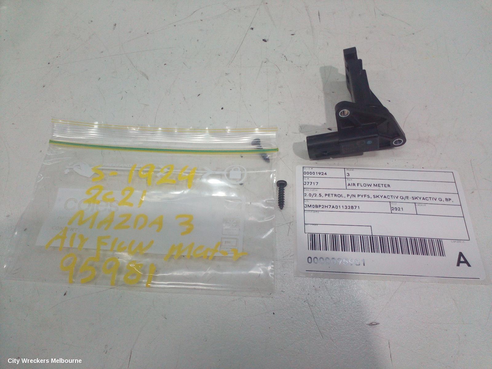 MAZDA 3 2021 Air Flow Meter