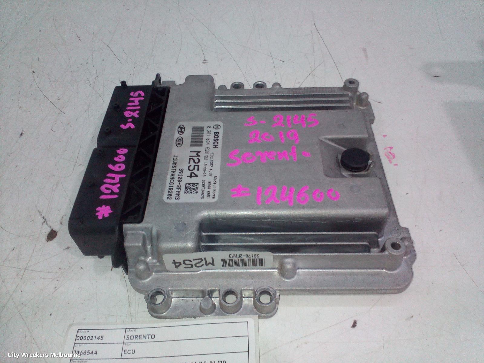 KIA SORENTO 2019 Ecu