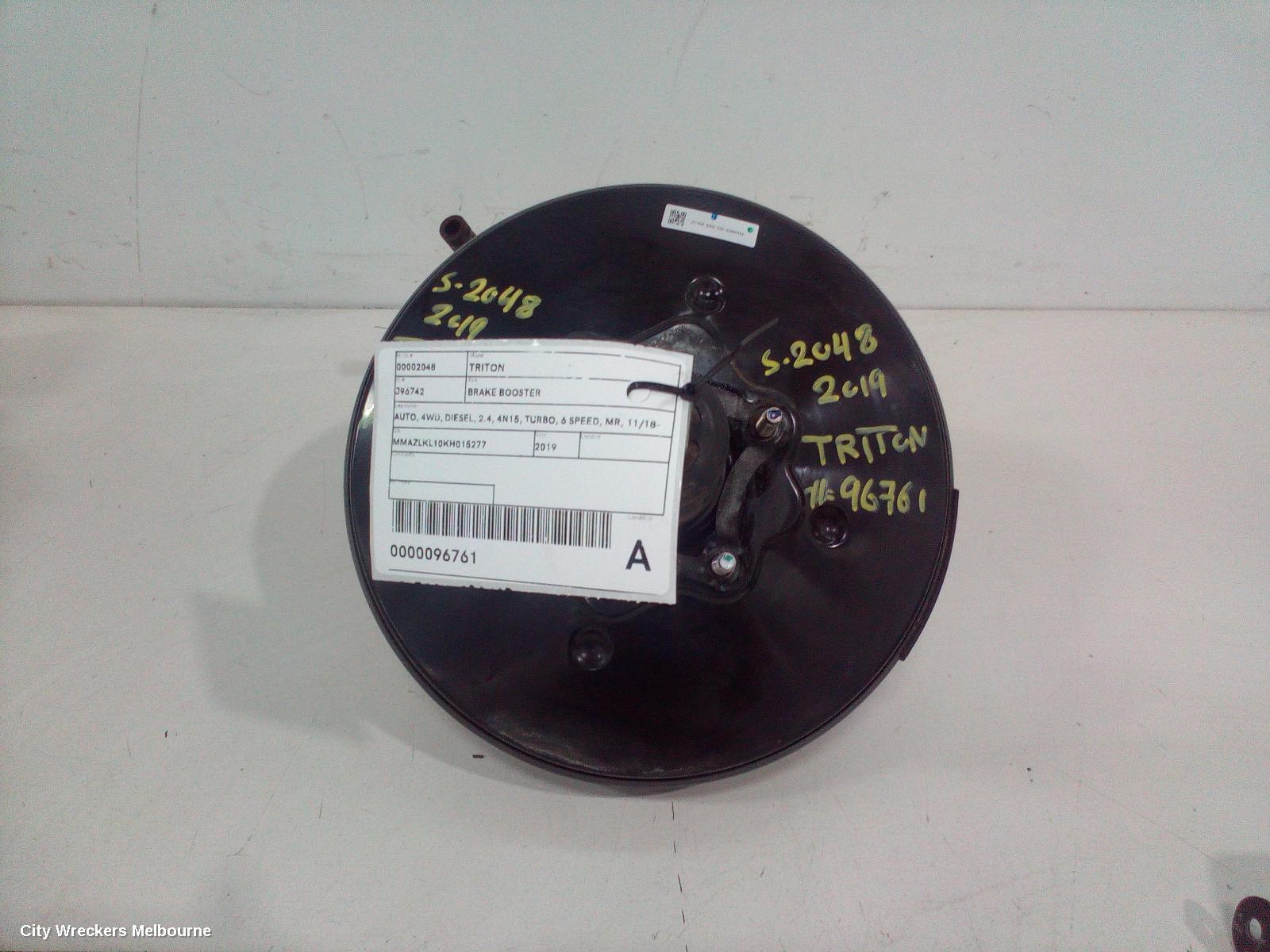 MITSUBISHI TRITON 2019 Brake Booster