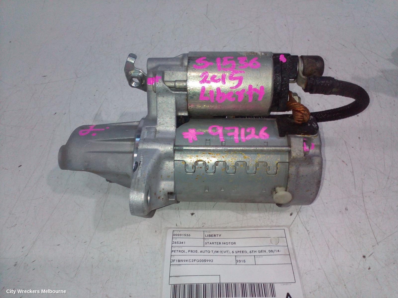 SUBARU LIBERTY 2015 Starter