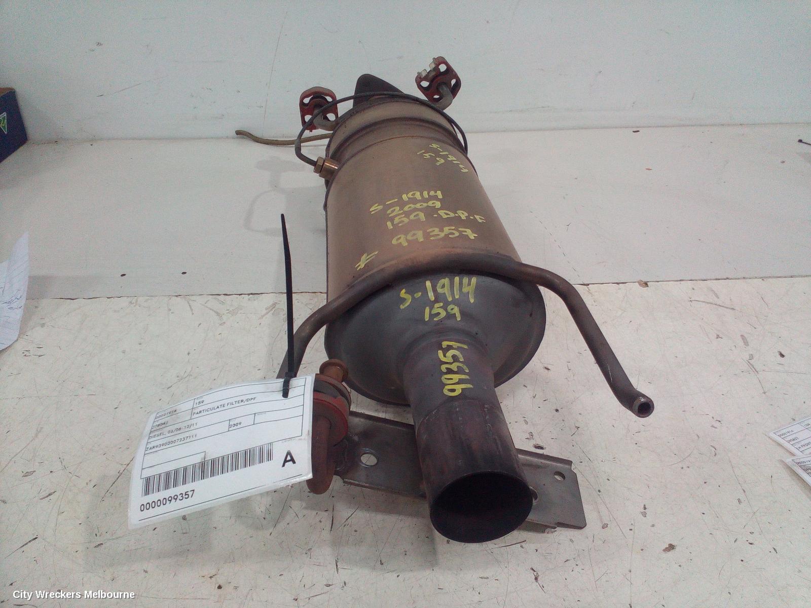 ALFA ROMEO 159 2009 Particulate Filter/Dpf