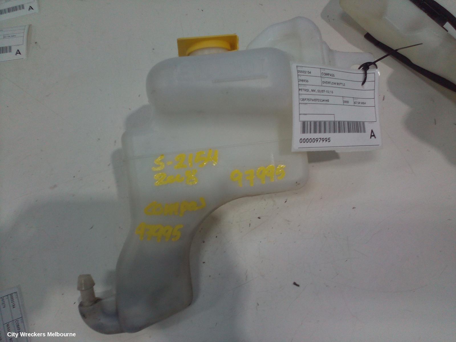 JEEP COMPASS 2008 Overflow Bottle
