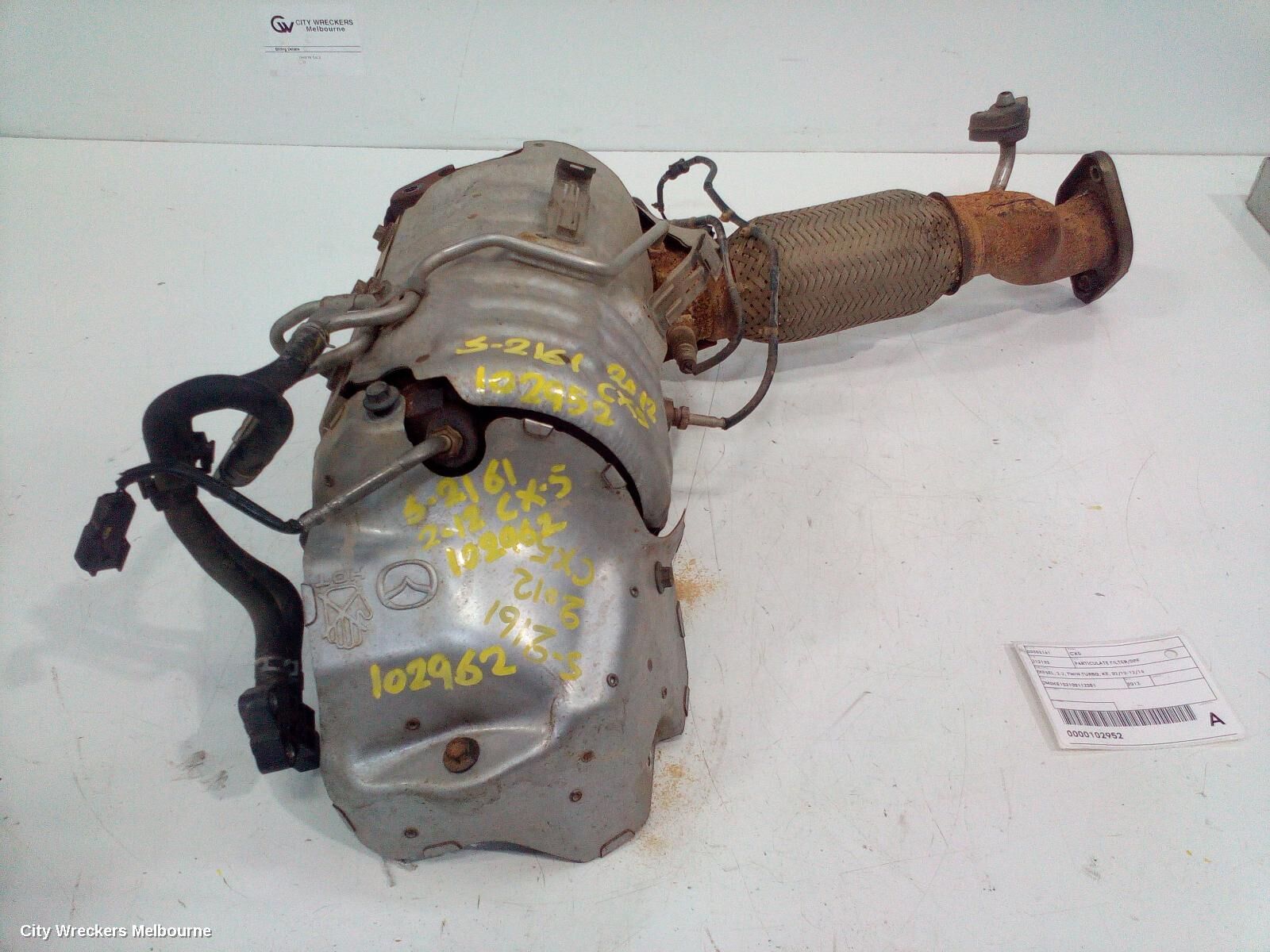 MAZDA CX5 2012 Particulate Filter/Dpf
