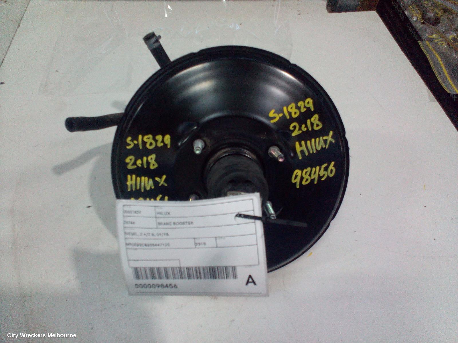 TOYOTA HILUX 2018 Brake Booster