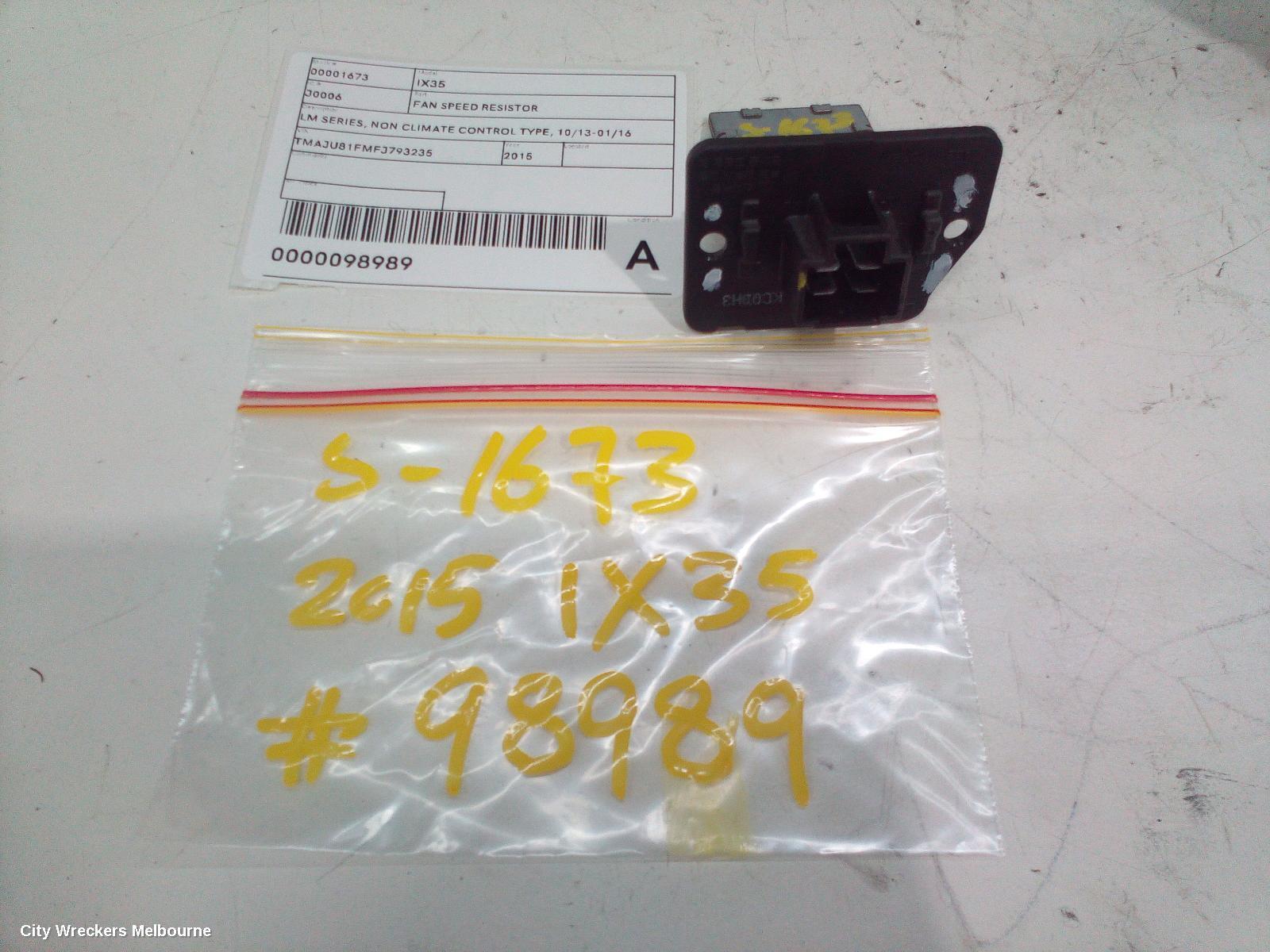 HYUNDAI IX35 2015 Fan Speed Resistor