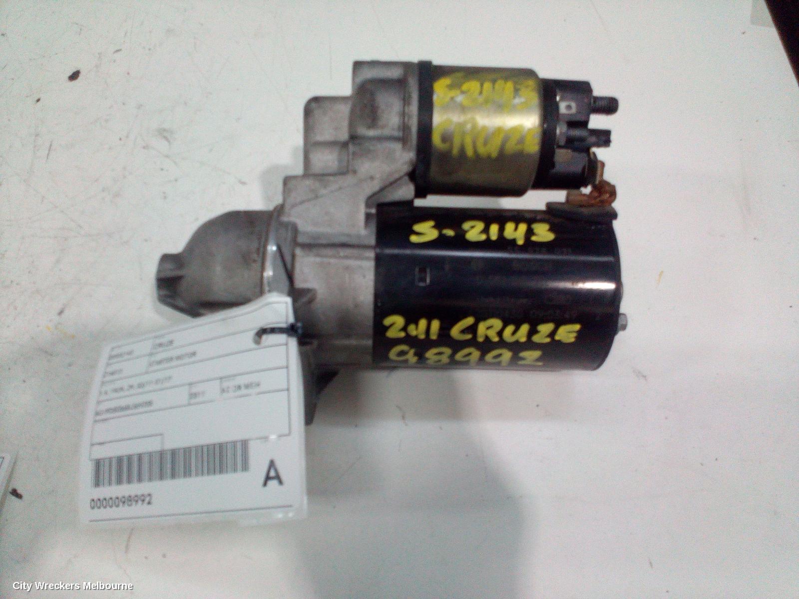 HOLDEN CRUZE 2011 Starter