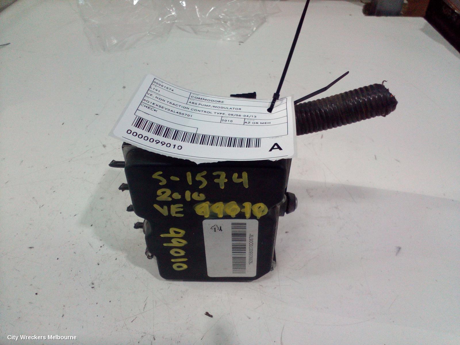 HOLDEN COMMODORE 2010 Abs Pump/Modulator
