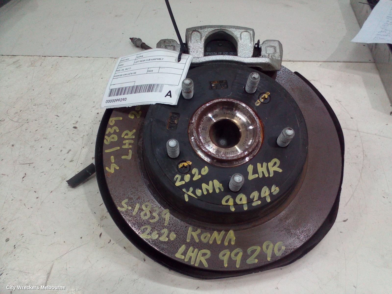 HYUNDAI KONA 2020 Left Rear Hub Assembly