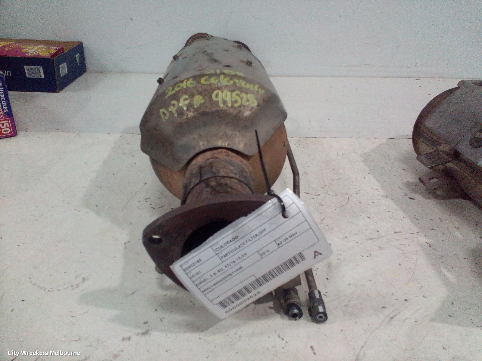 HOLDEN COLORADO 2016 Particulate Filter/Dpf