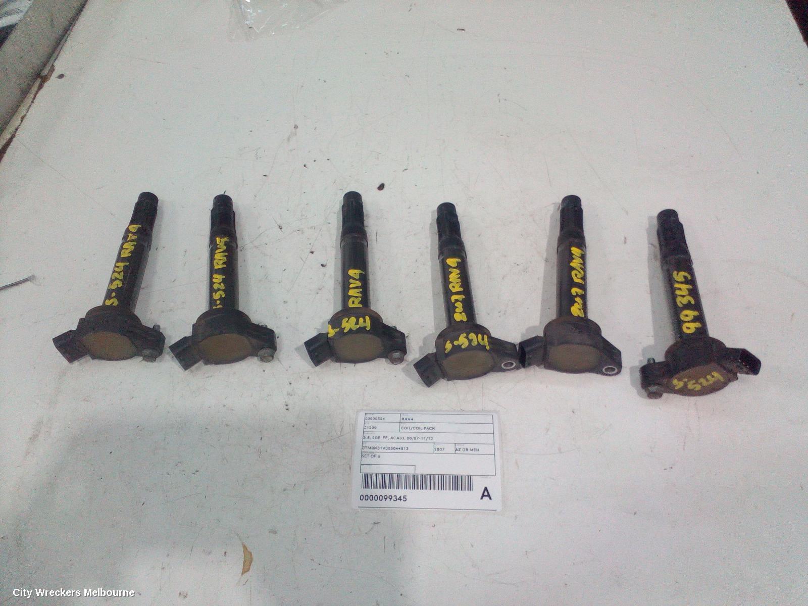 TOYOTA RAV4 2007 Coil/Coil Pack