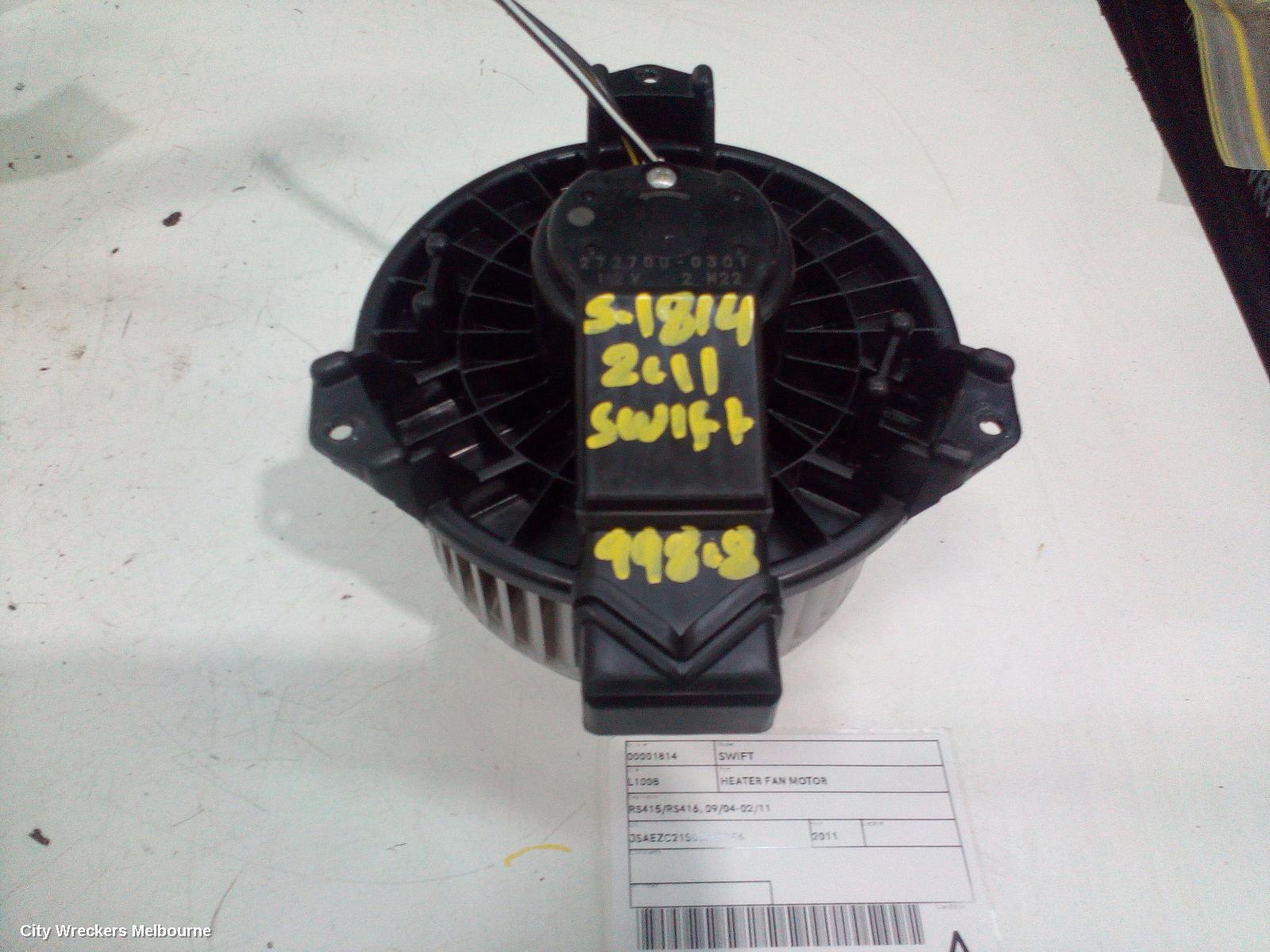SUZUKI SWIFT 2011 Heater Fan Motor