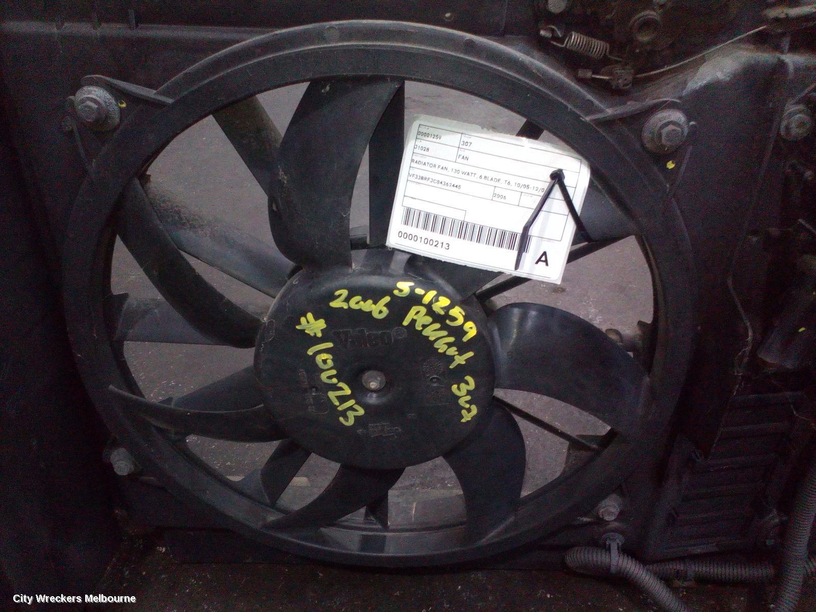 PEUGEOT 307 2006 Fan