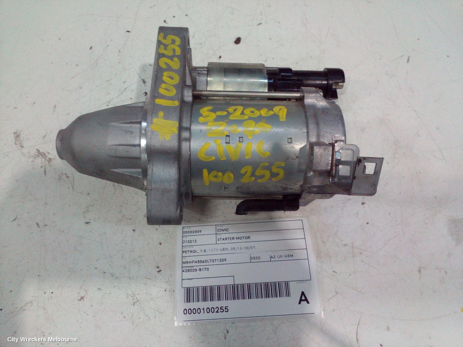 HONDA CIVIC 2020 Starter