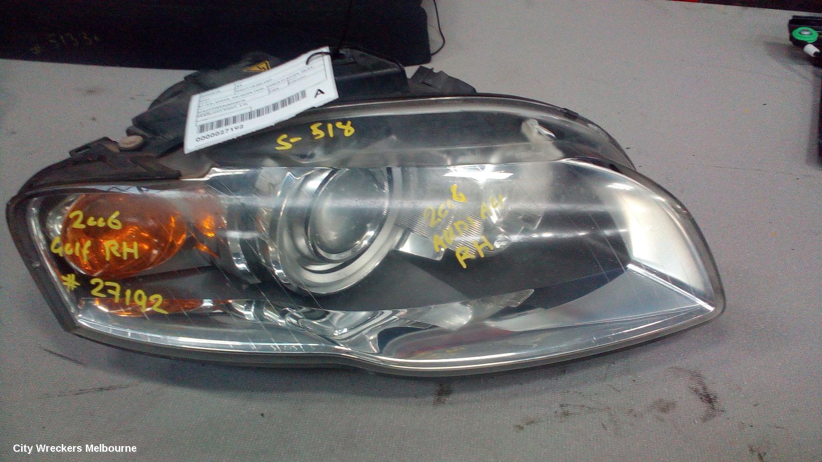 AUDI A4 2005 Right Headlamp