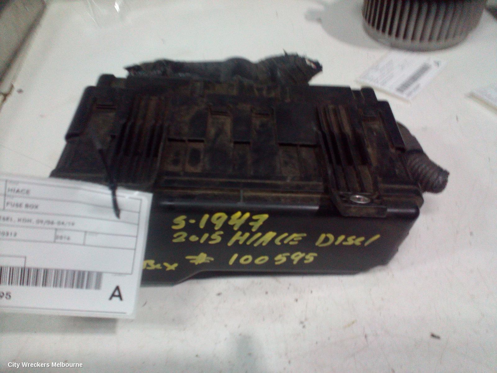 TOYOTA HIACE 2016 Fuse Box
