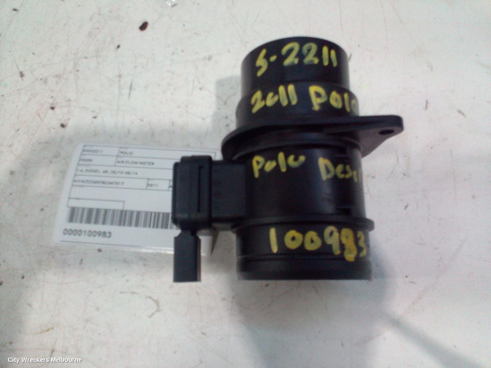 VOLKSWAGEN POLO 2011 Air Flow Meter