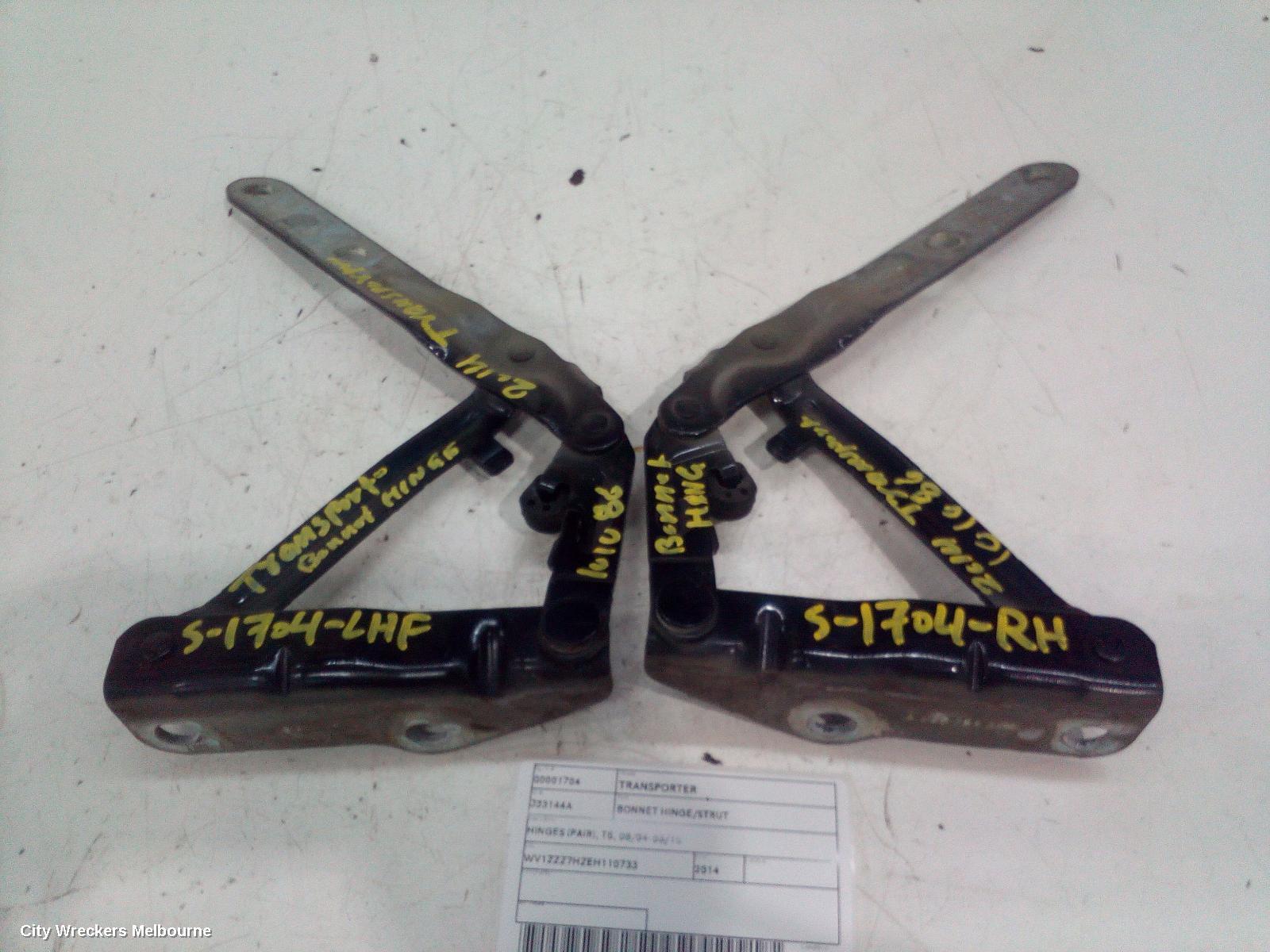 VOLKSWAGEN TRANSPORTER 2014 Bonnet Hinge/Strut