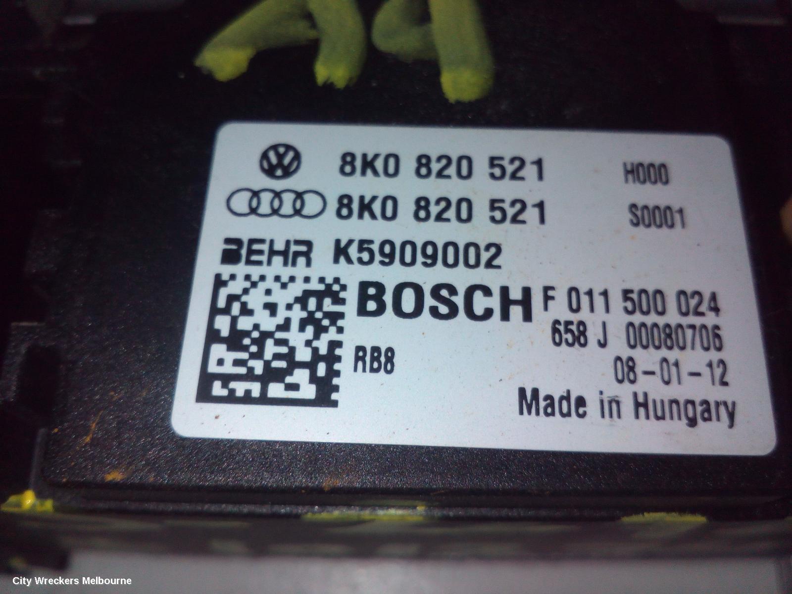 AUDI A4 2008 Fan Speed Resistor