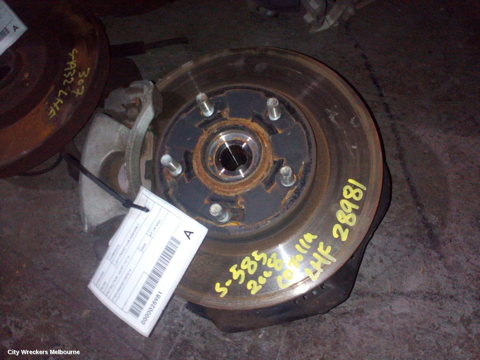 TOYOTA COROLLA 2008 Left Front Hub Assembly