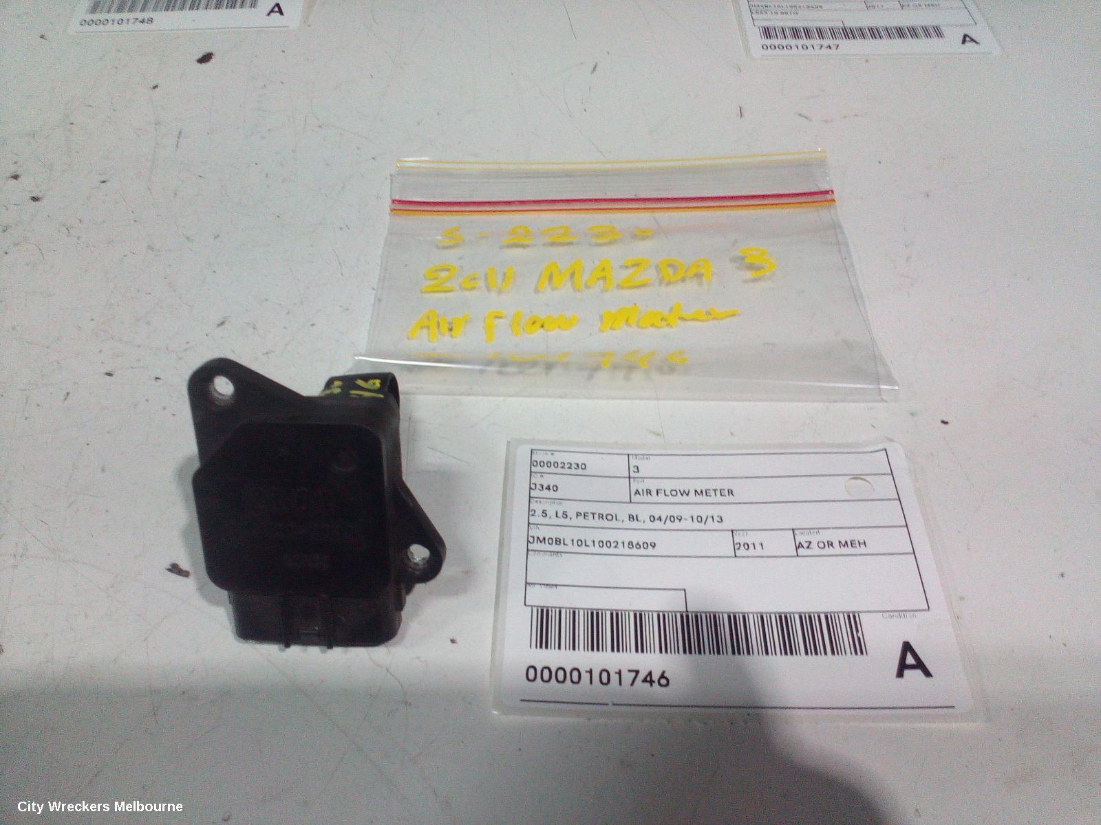 MAZDA 3 2011 Air Flow Meter