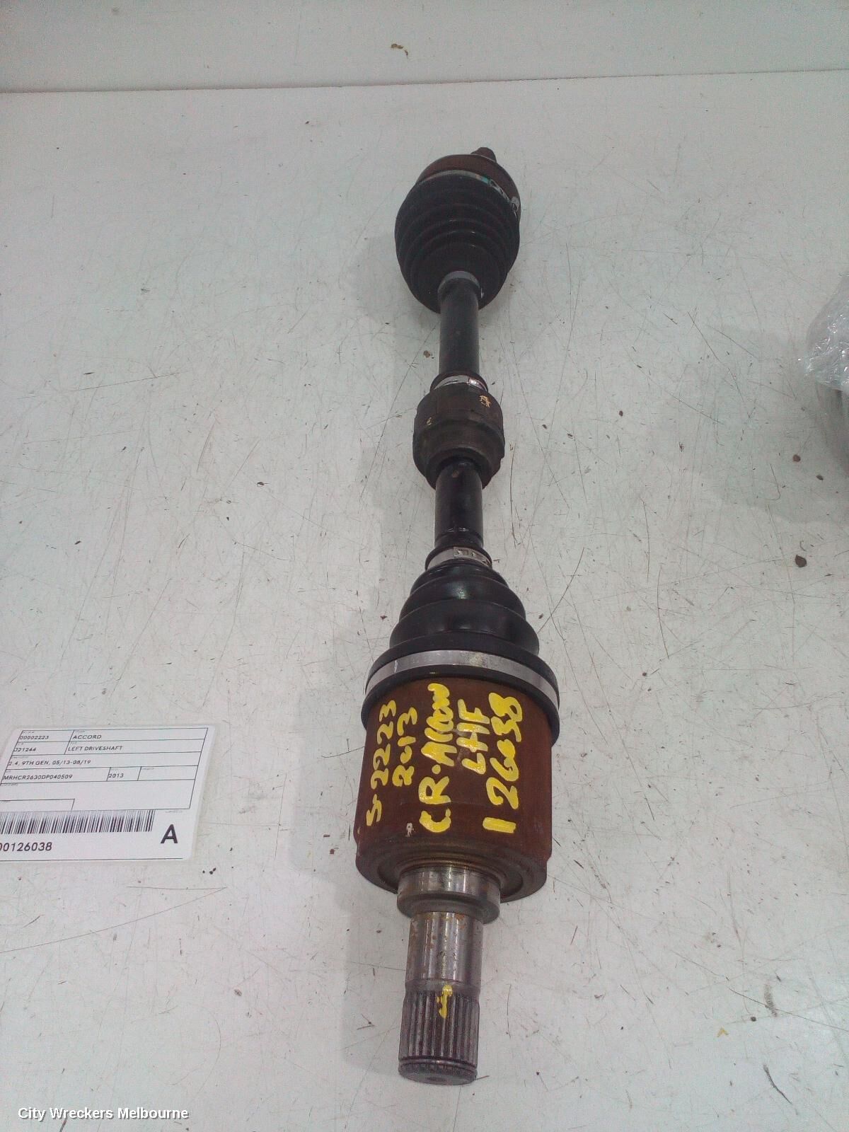 HONDA ACCORD 2013 Left Driveshaft