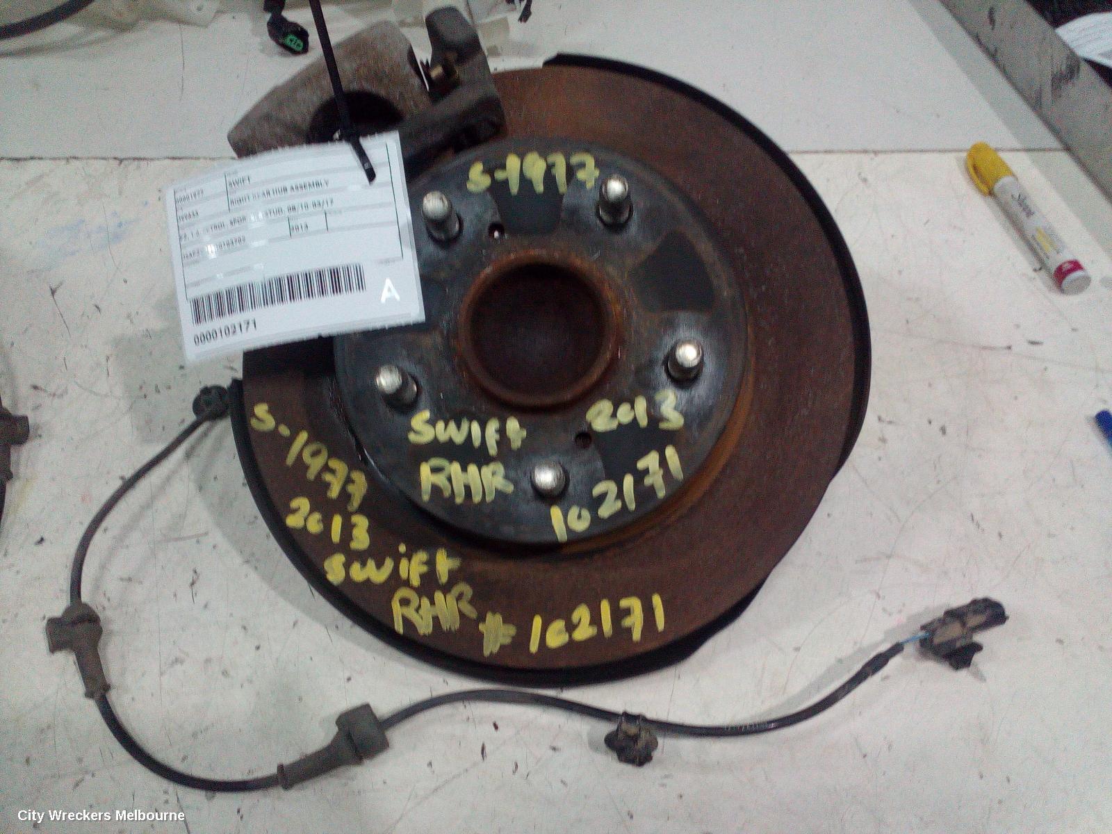 SUZUKI SWIFT 2013 Right Rear Hub Assembly