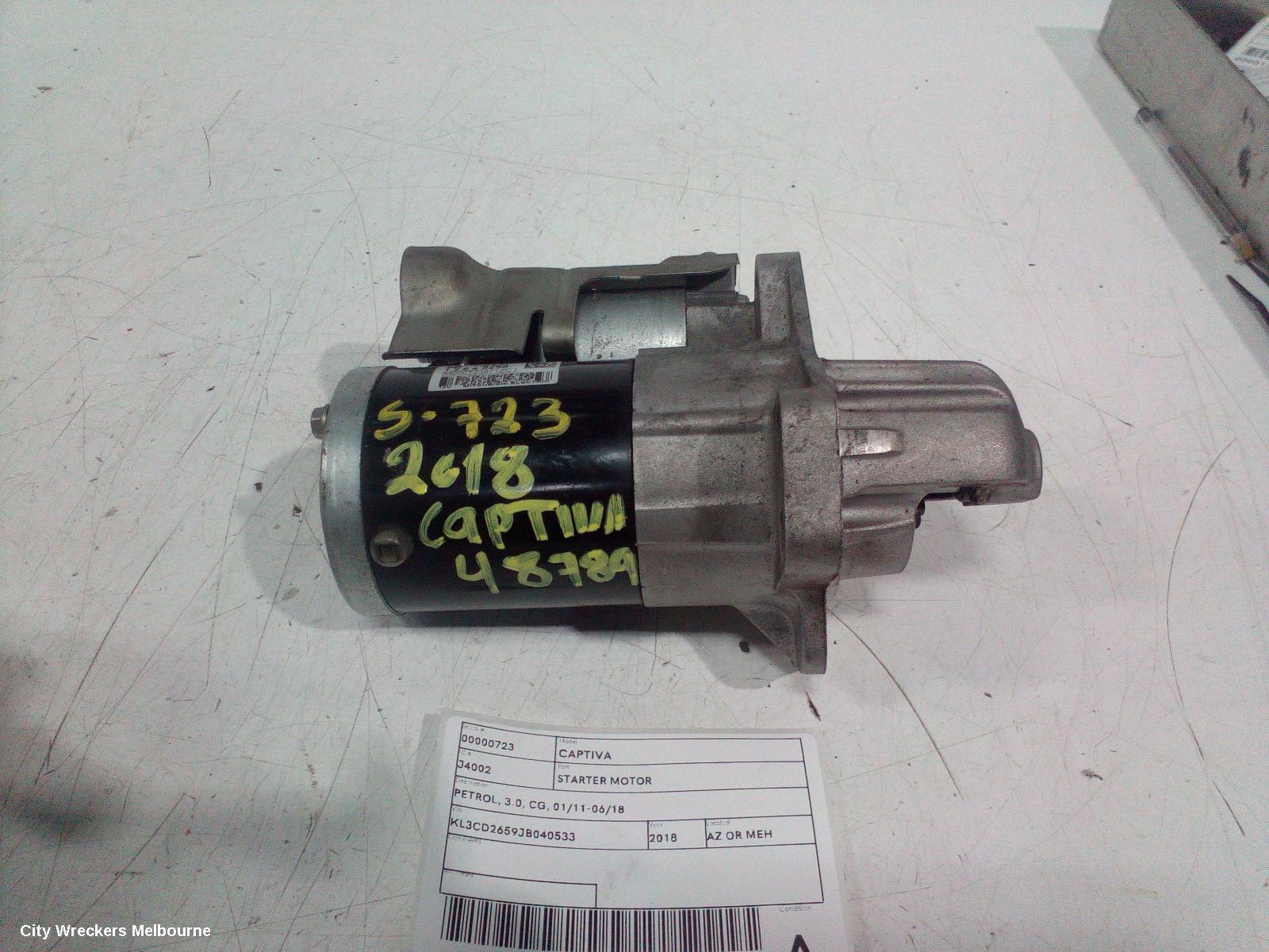 HOLDEN CAPTIVA 2018 Starter