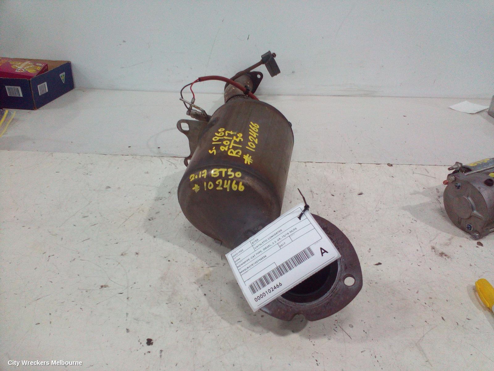 MAZDA BT50 2017 Catalytic Converter