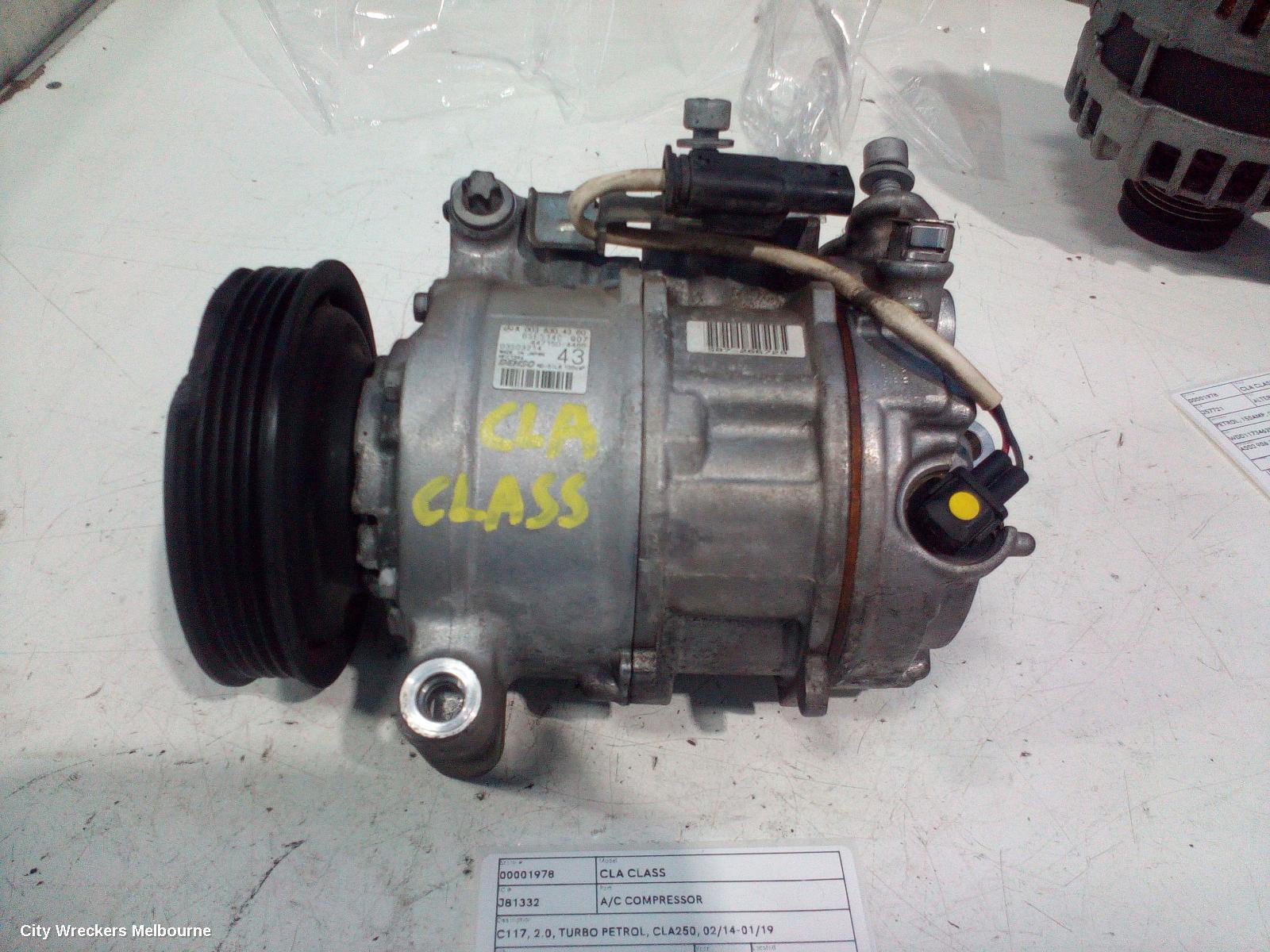 MERCEDES CLA CLASS 2015 A/C Compressor