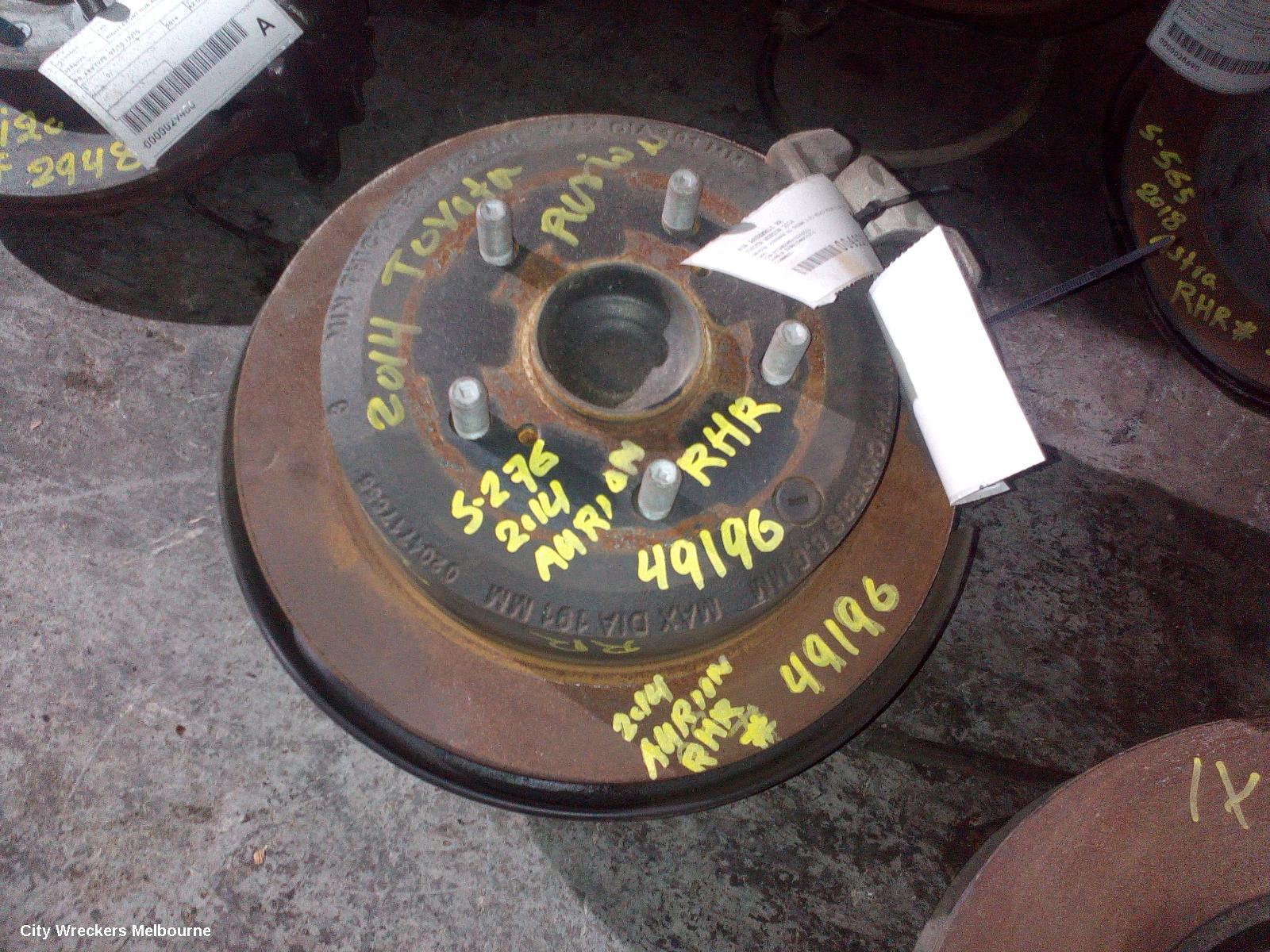 TOYOTA AURION 2015 Right Rear Hub Assembly