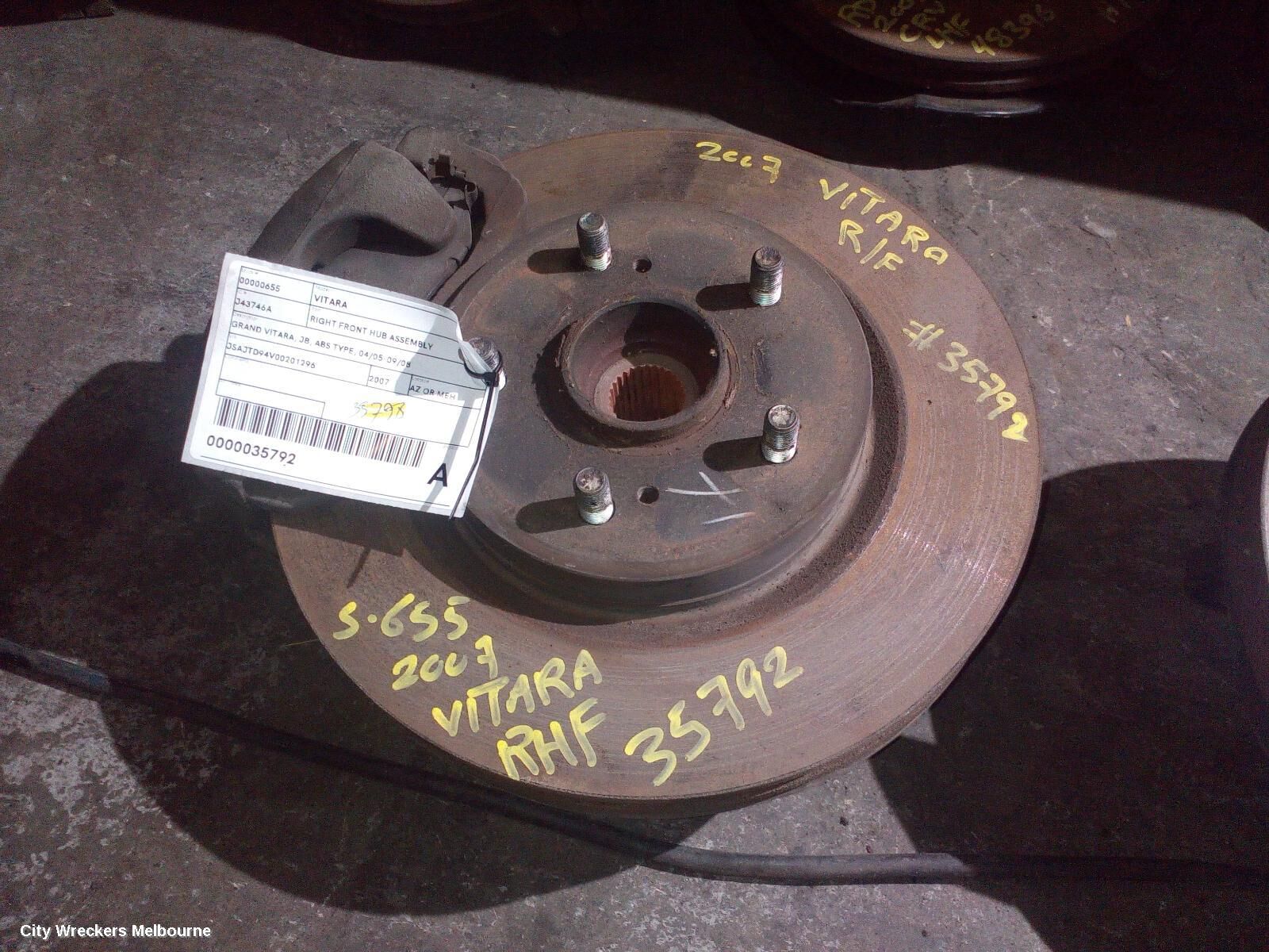 SUZUKI VITARA 2007 Right Front Hub Assembly