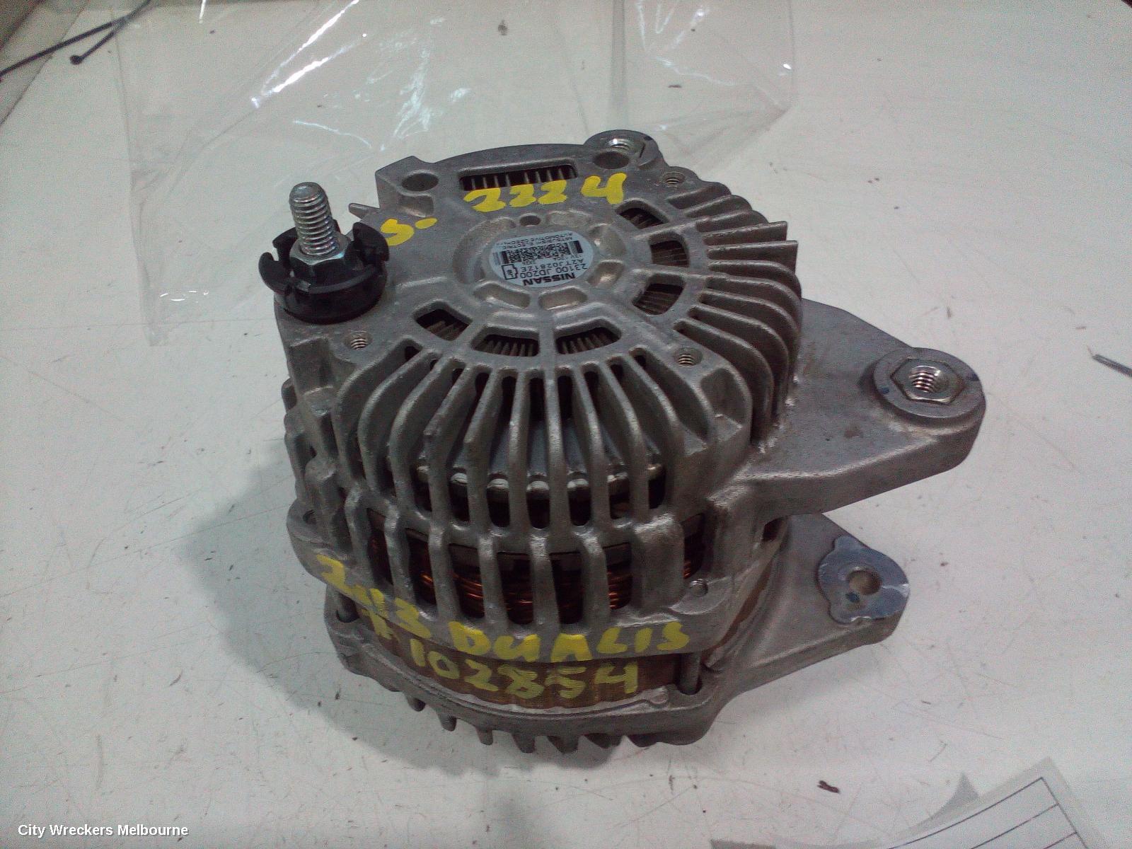 NISSAN DUALIS 2013 Alternator