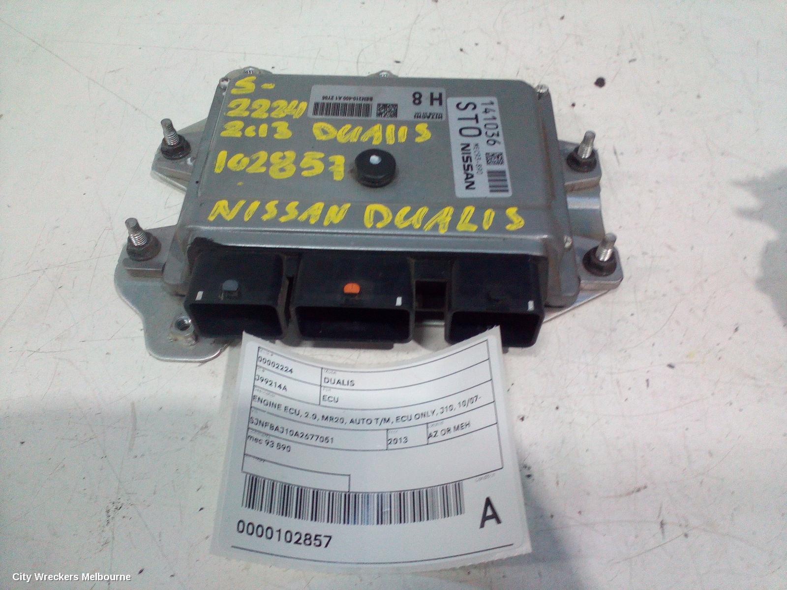 NISSAN DUALIS 2013 Ecu