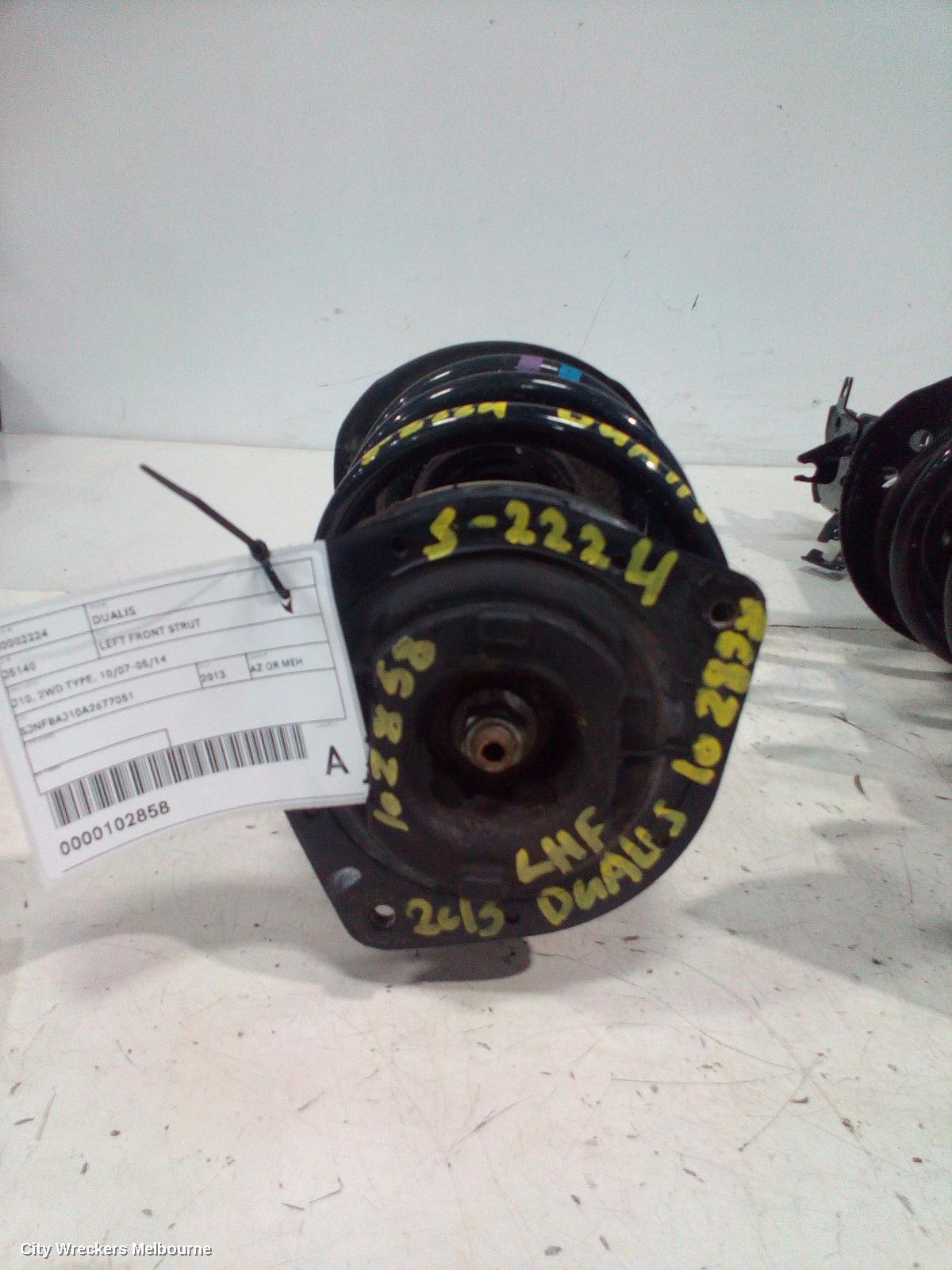 NISSAN DUALIS 2013 Left Front Strut