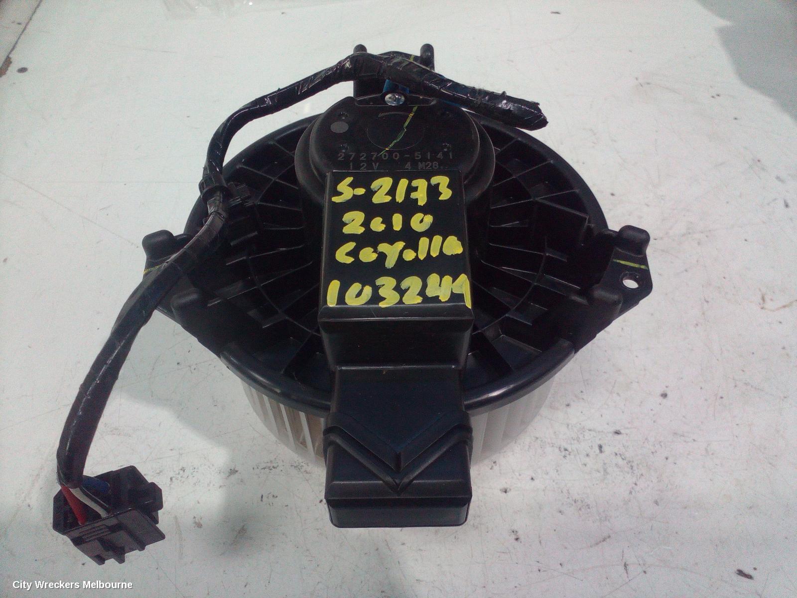 TOYOTA COROLLA 2010 Heater Fan Motor