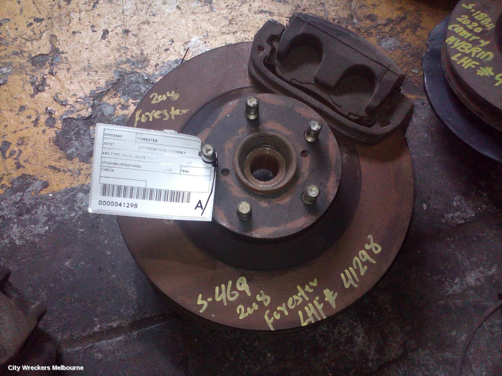 SUBARU FORESTER 2008 Left Front Hub Assembly