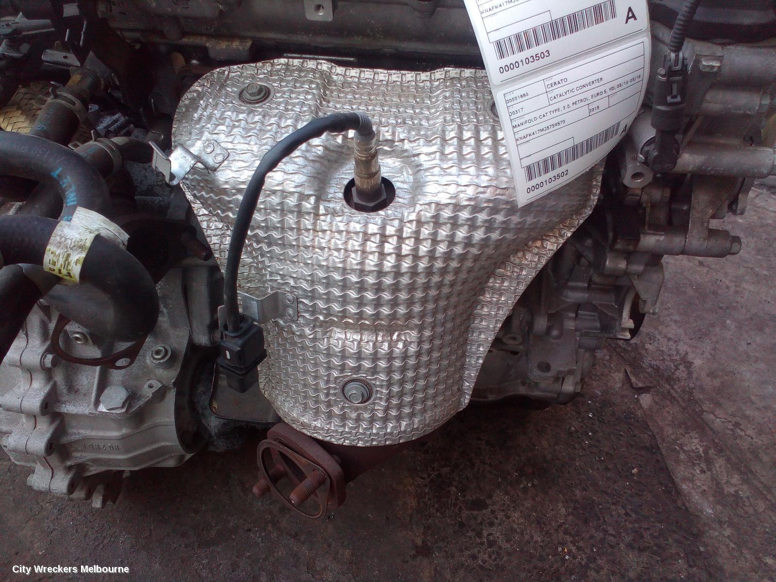 KIA CERATO 2018 Catalytic Converter