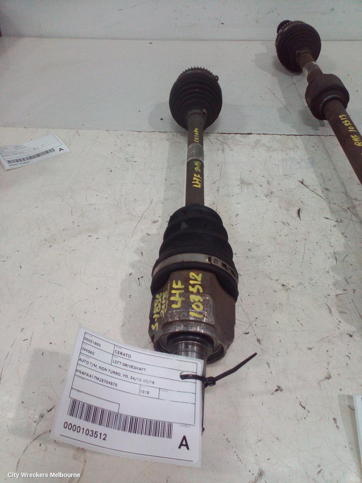 KIA CERATO 2018 Left Driveshaft