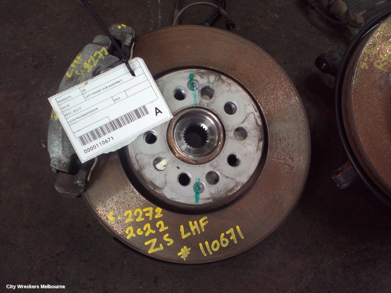 MG ZS 2022 Left Front Hub Assembly