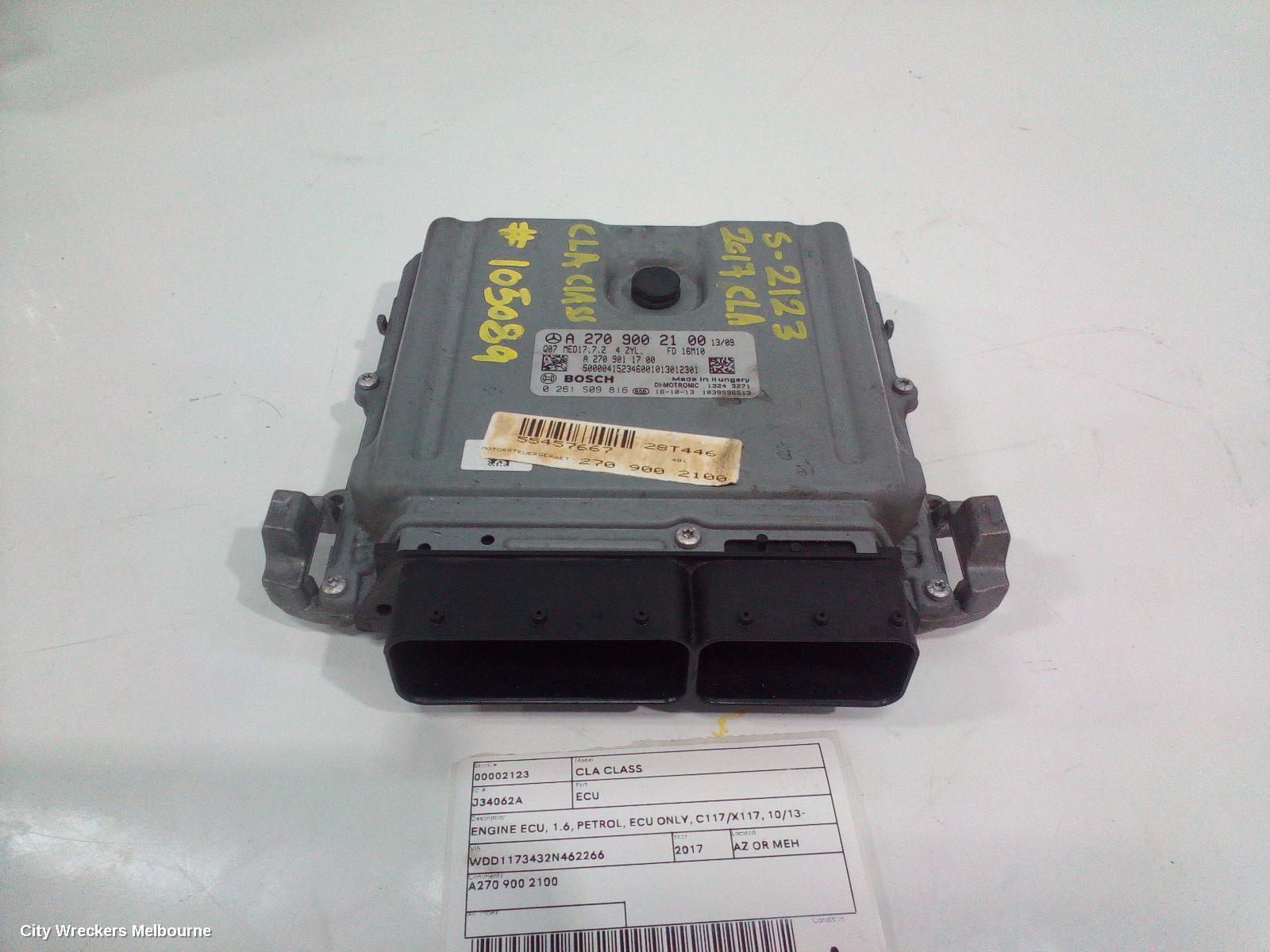 MERCEDES CLA CLASS 2017 Ecu