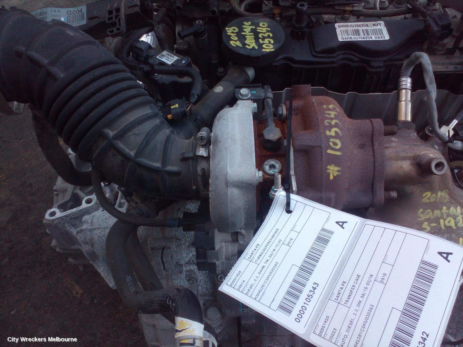HYUNDAI SANTA FE 2018 Turbo Supercharger