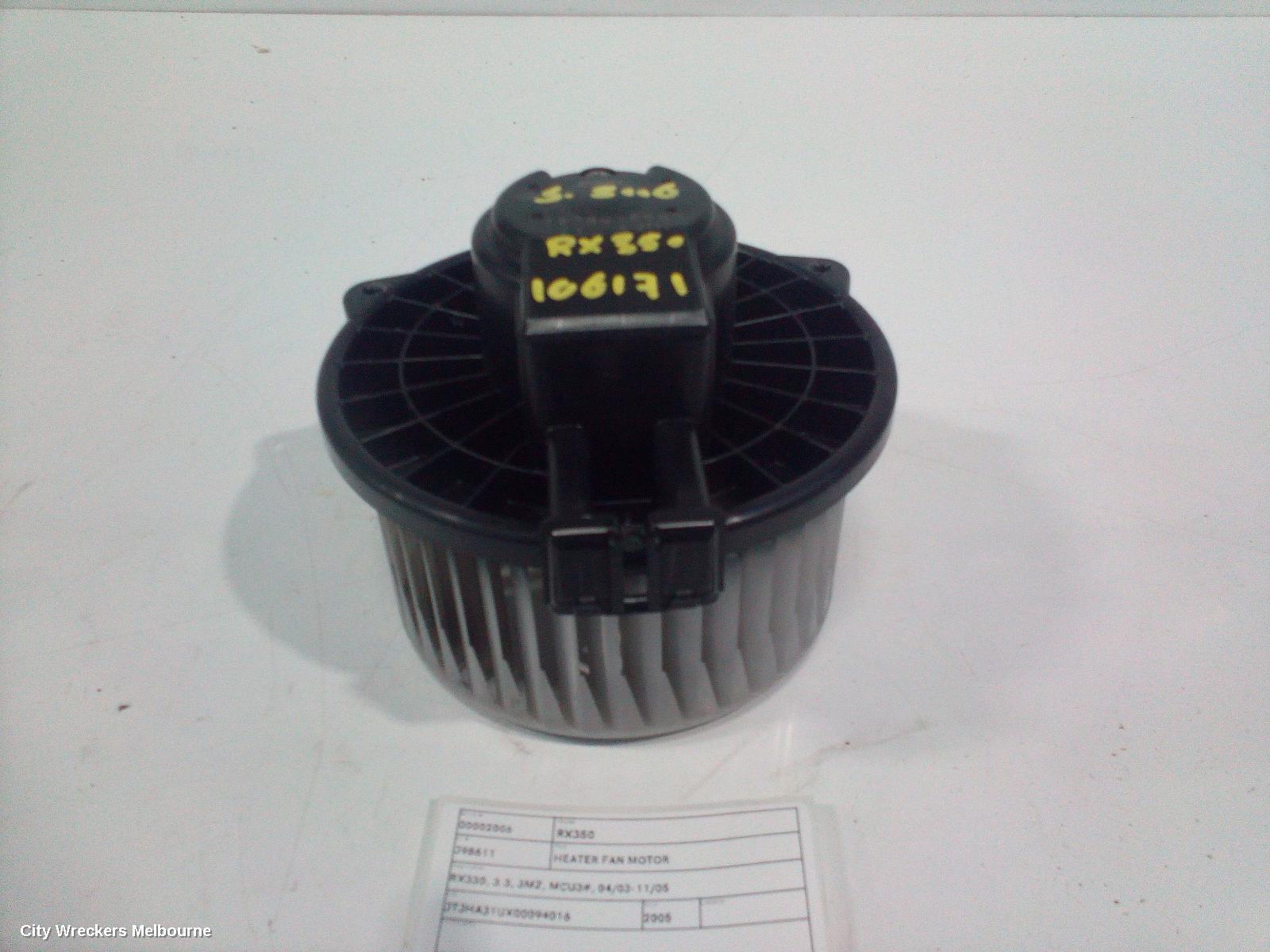 LEXUS RX SERIES 2005 Heater Fan Motor