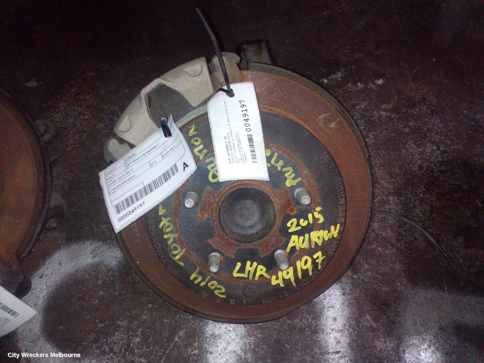 TOYOTA AURION 2015 Left Rear Hub Assembly
